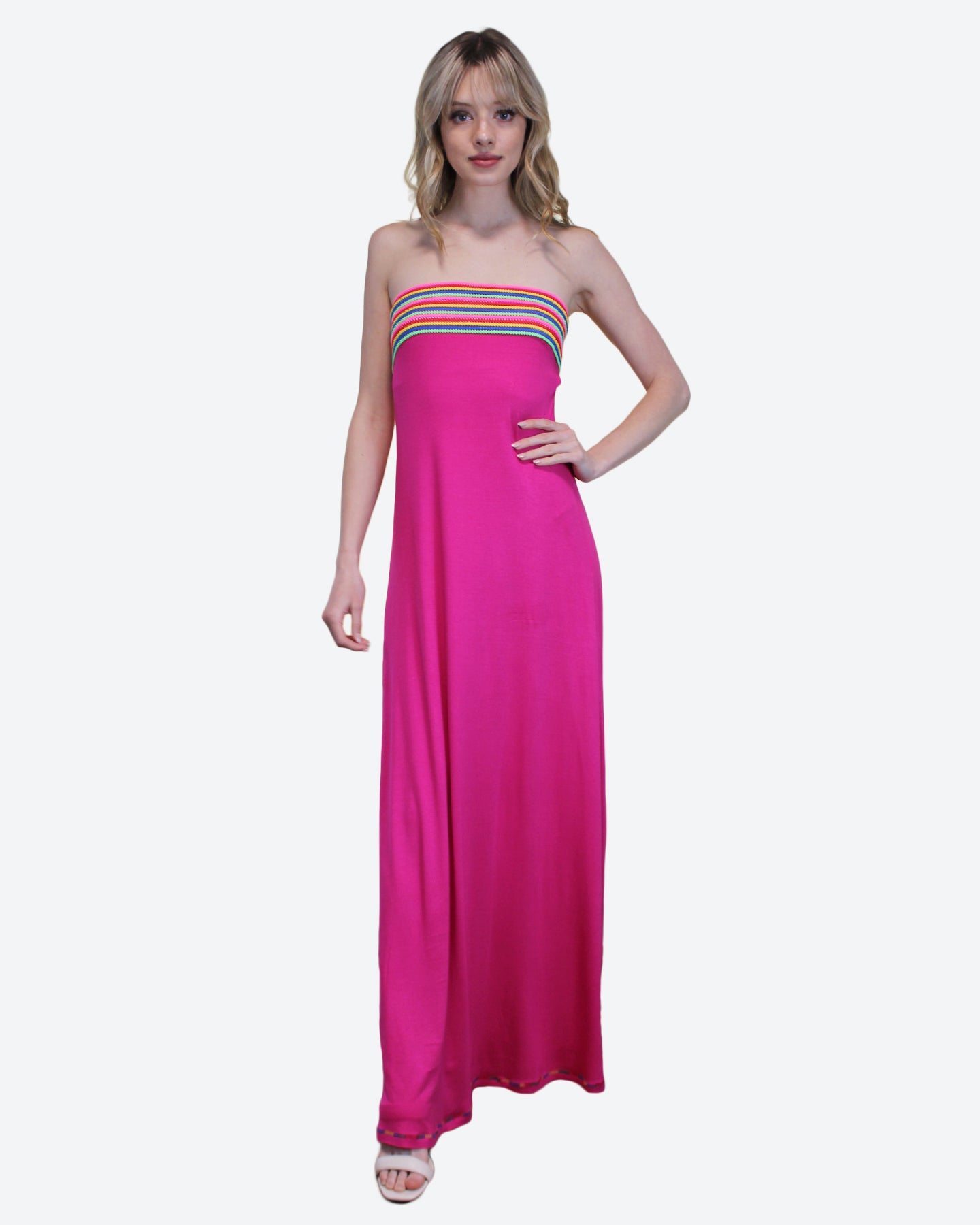 Hot Pink Jersey Milan Dress