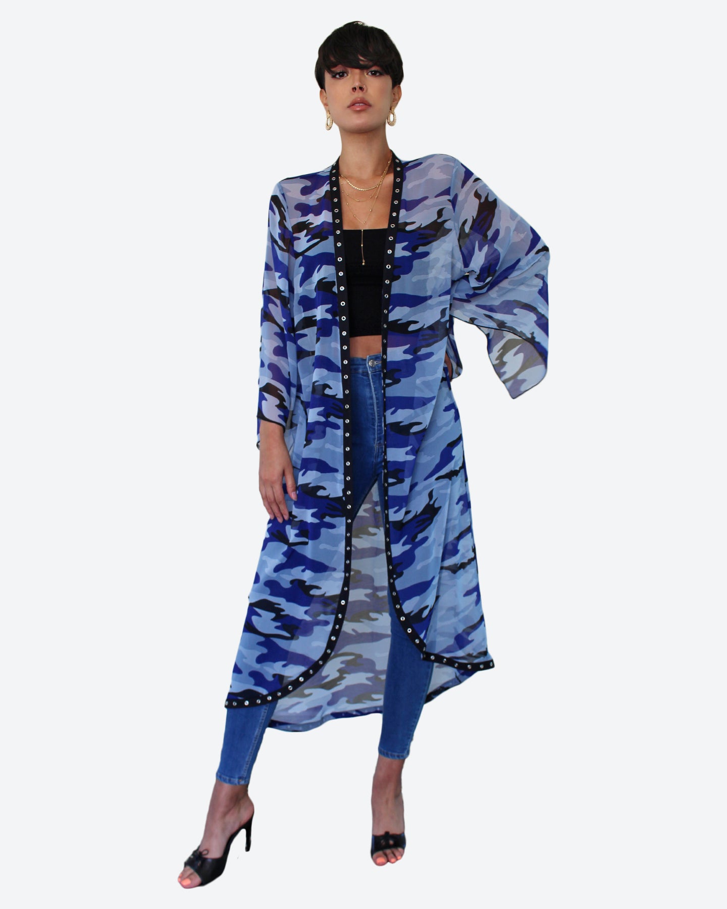 Blue Camo Kimono